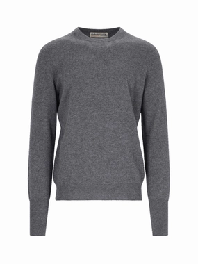 Basic Sweater In Gray Cashmere designer sweaters outlet