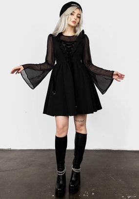 Baudelaire Lace Up Dress Dresses Womens - beach dresses cheap