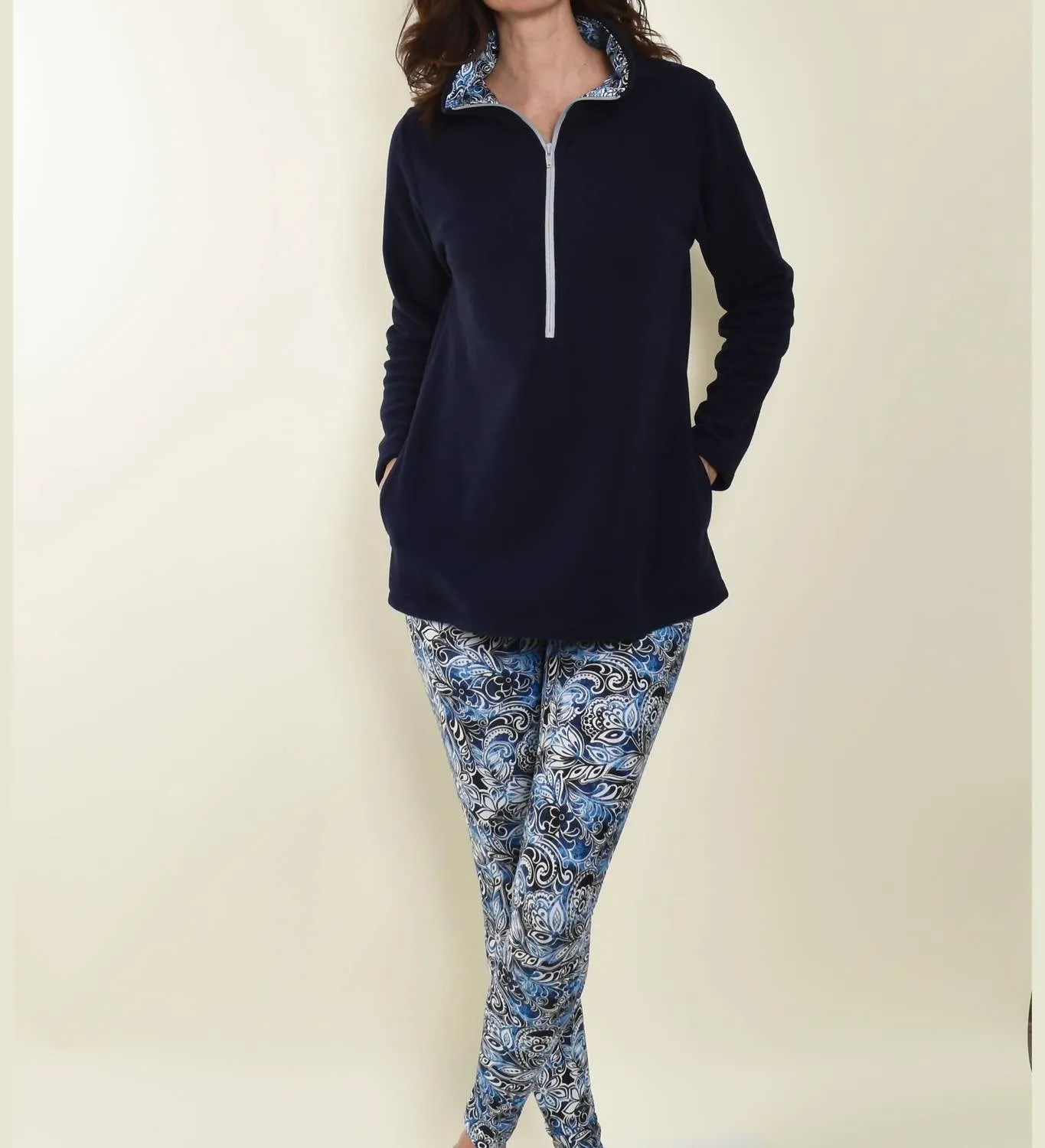 Bayside Tight Leggings In Denim Floral Activewear Womens - fitness leggings online