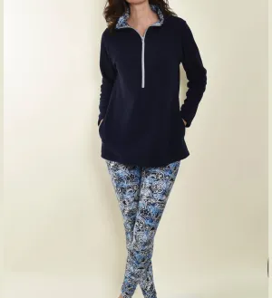 Bayside Tight Leggings In Denim Floral Activewear Womens - fitness leggings online