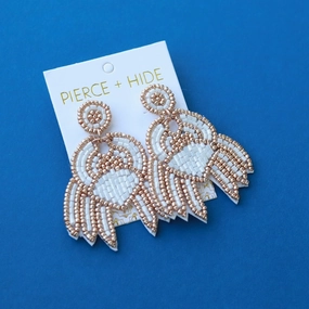 Beaded Crab Earring - White summer dresses best deals