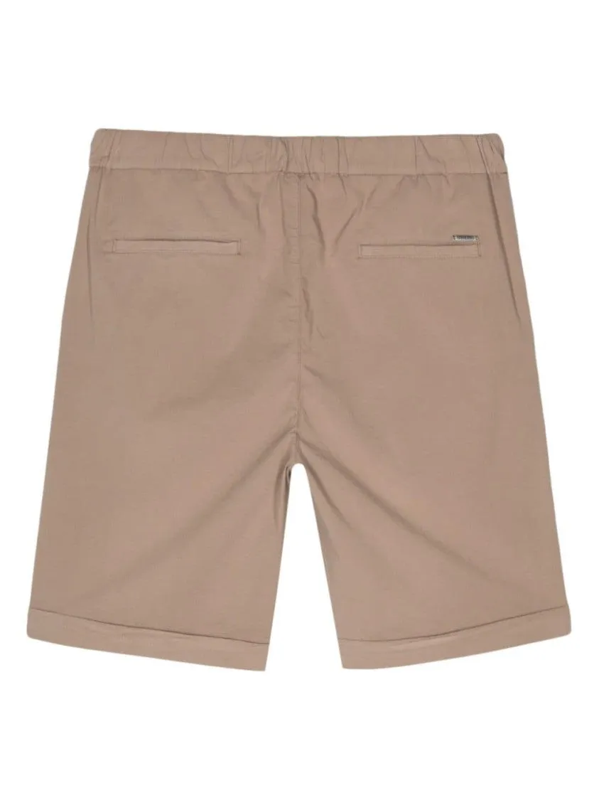 Beige Cotton Bermuda Shorts