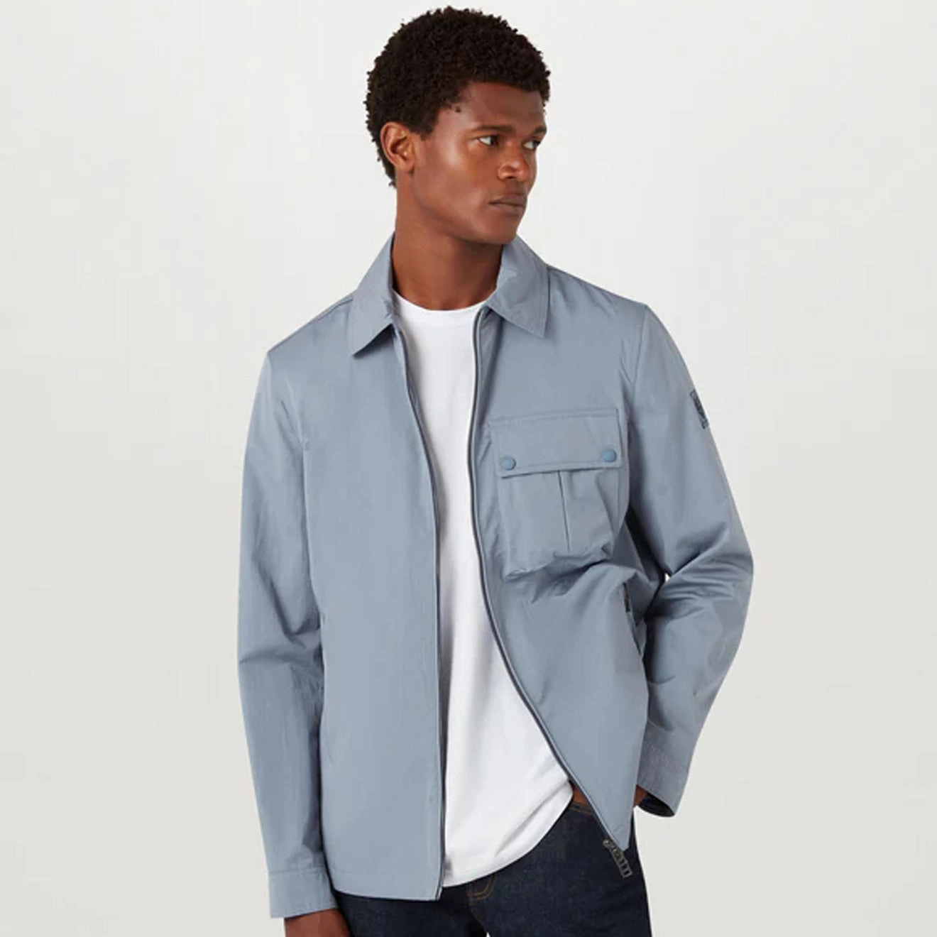 Belstaff Drome Overshirt Blue Flint