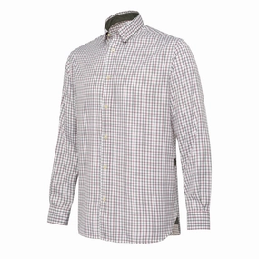 Beretta Charlow LS Shirt White & Green Check mens tank tops best deals