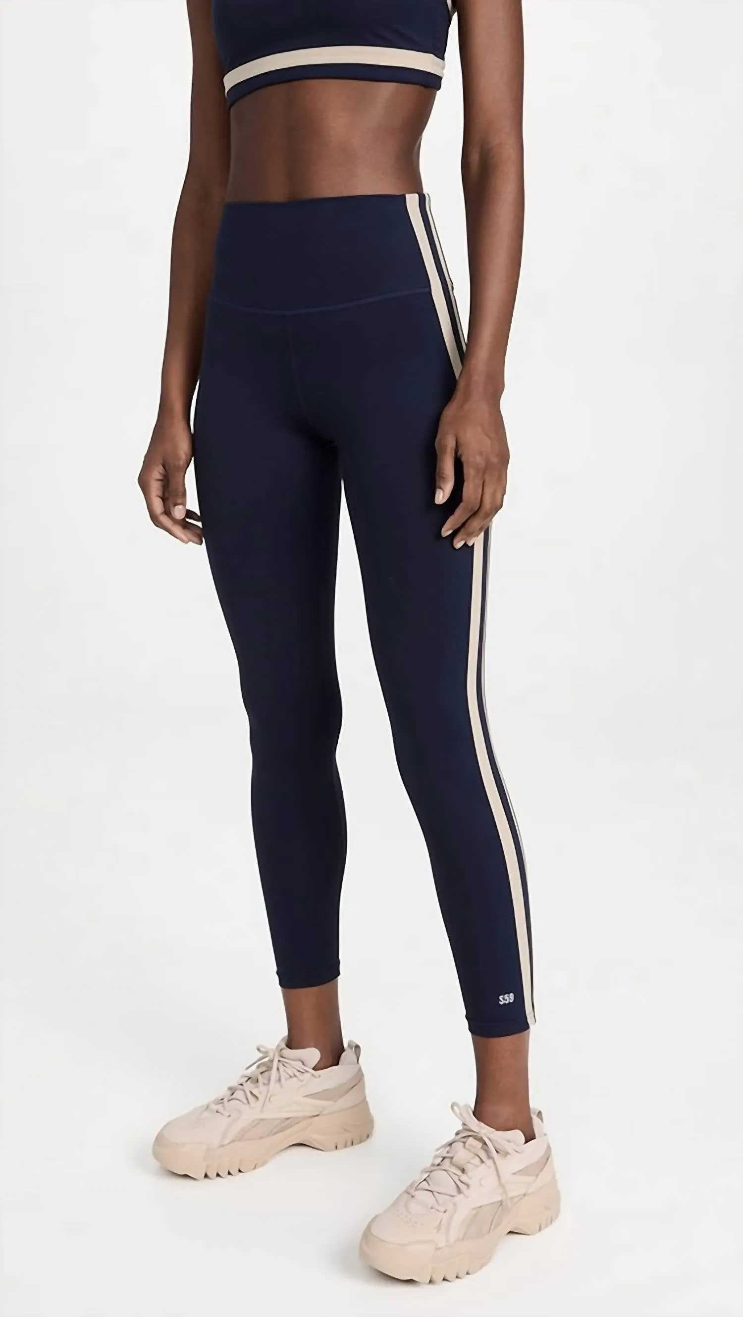 Bianca High Waist Rigor 7/8 Leggings In Indigo/khaki