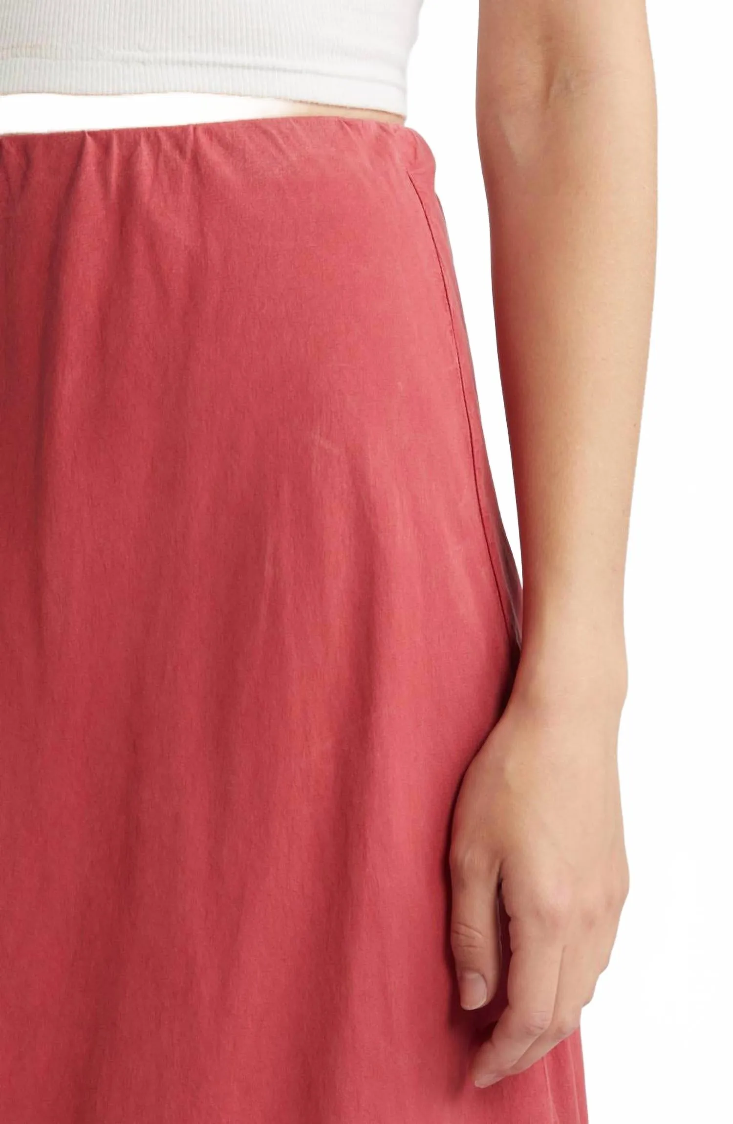 Bias Midi Skirt In Riviera Red