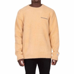 Billionaire Boys Club Bb Fuzz Ls Knit Sweater In Latte knit sweaters cheap