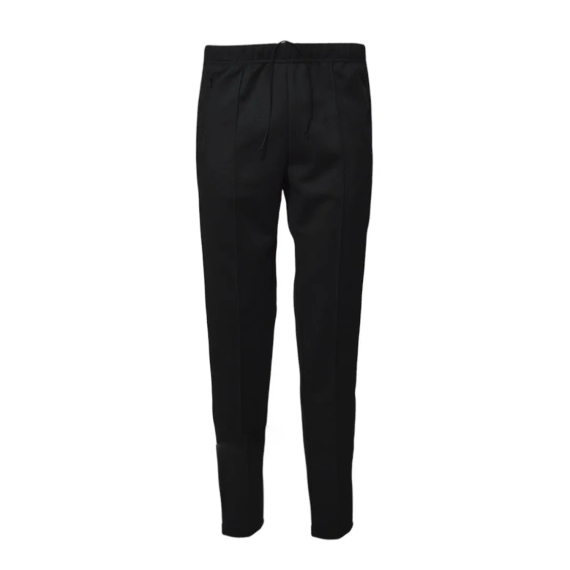 Black Jersey Track Pants With Side Band