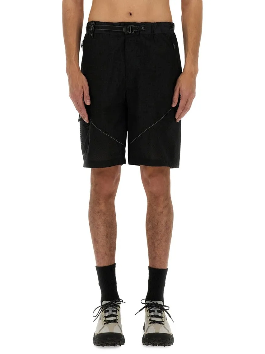 Black Nylon Bermuda Shorts