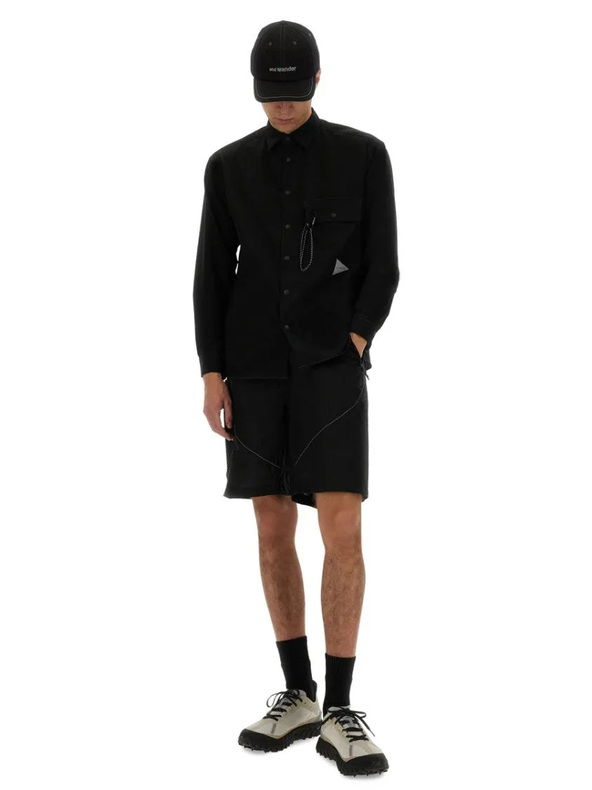 Black Nylon Bermuda Shorts