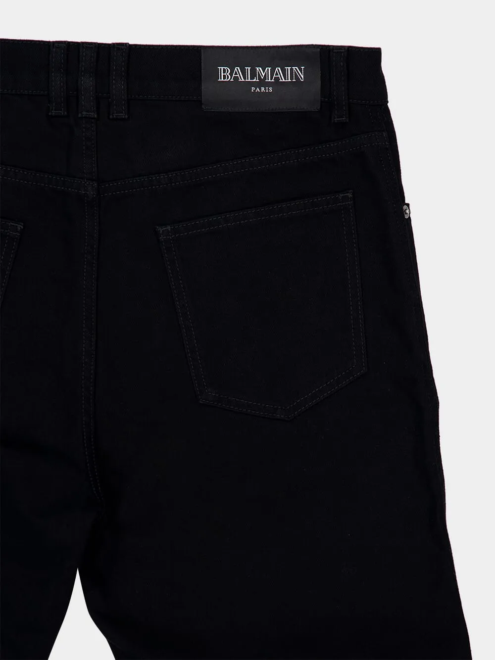 Black Regular-Fit Denim Jeans
