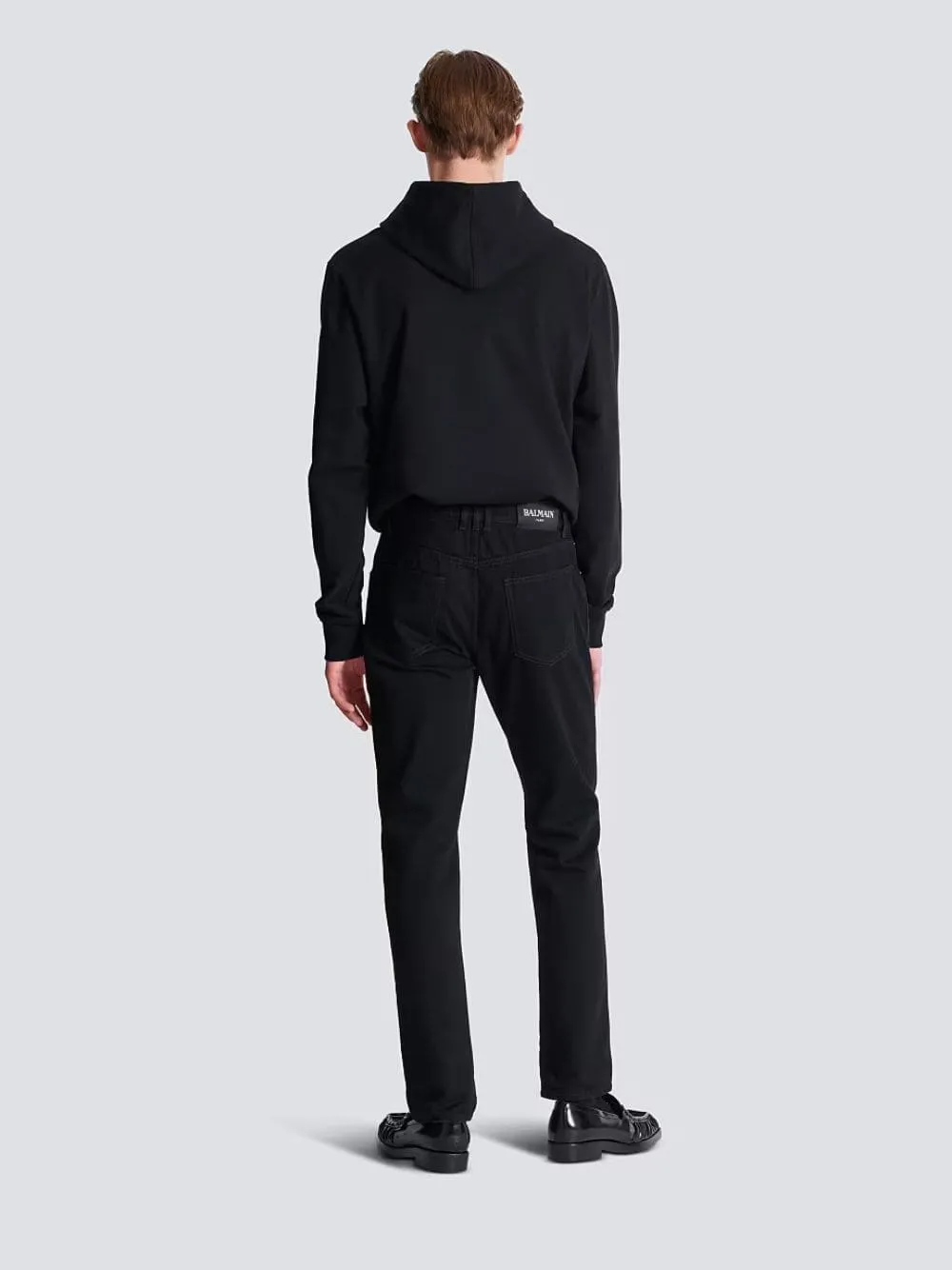 Black Regular-Fit Denim Jeans