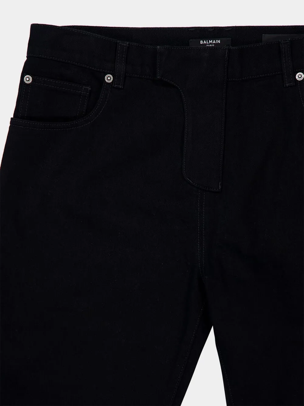 Black Regular-Fit Denim Jeans