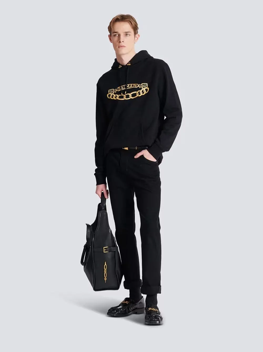 Black Regular-Fit Denim Jeans