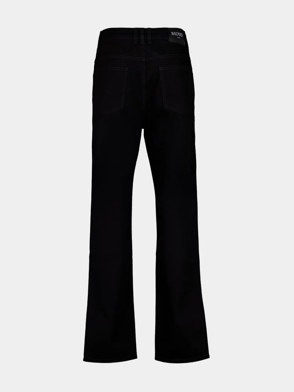 Black Regular-Fit Denim Jeans