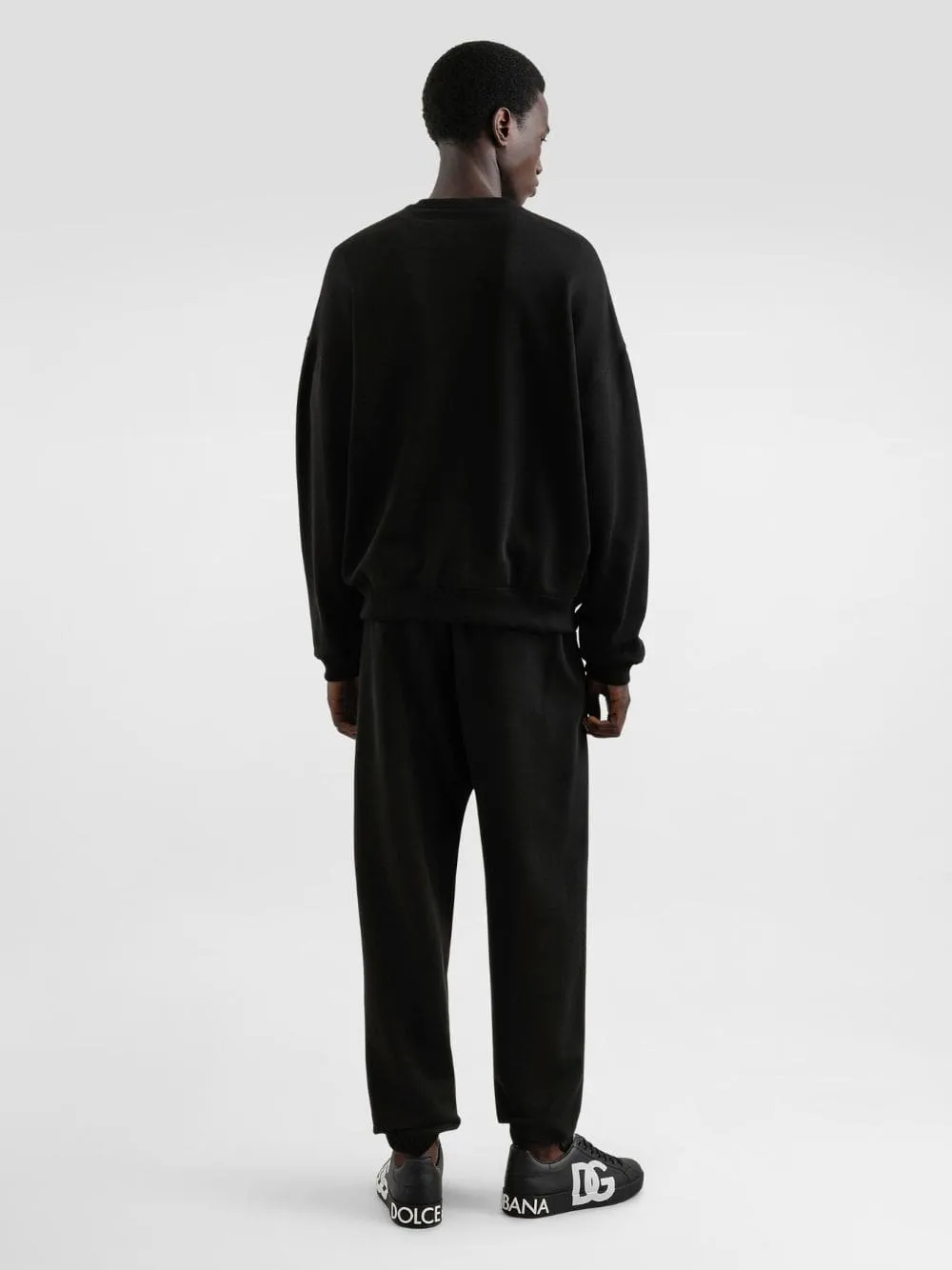 Black Stretch Jersey Jogging Pants