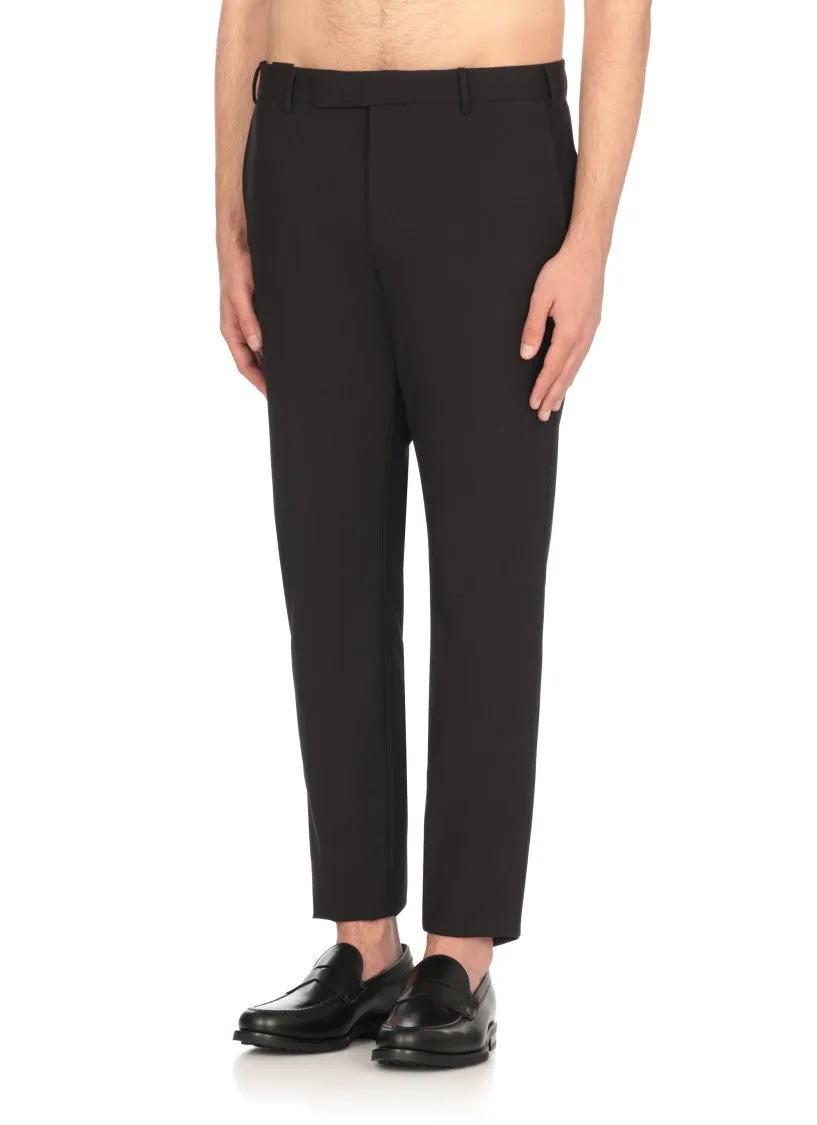 Black Virgin Wool Trousers