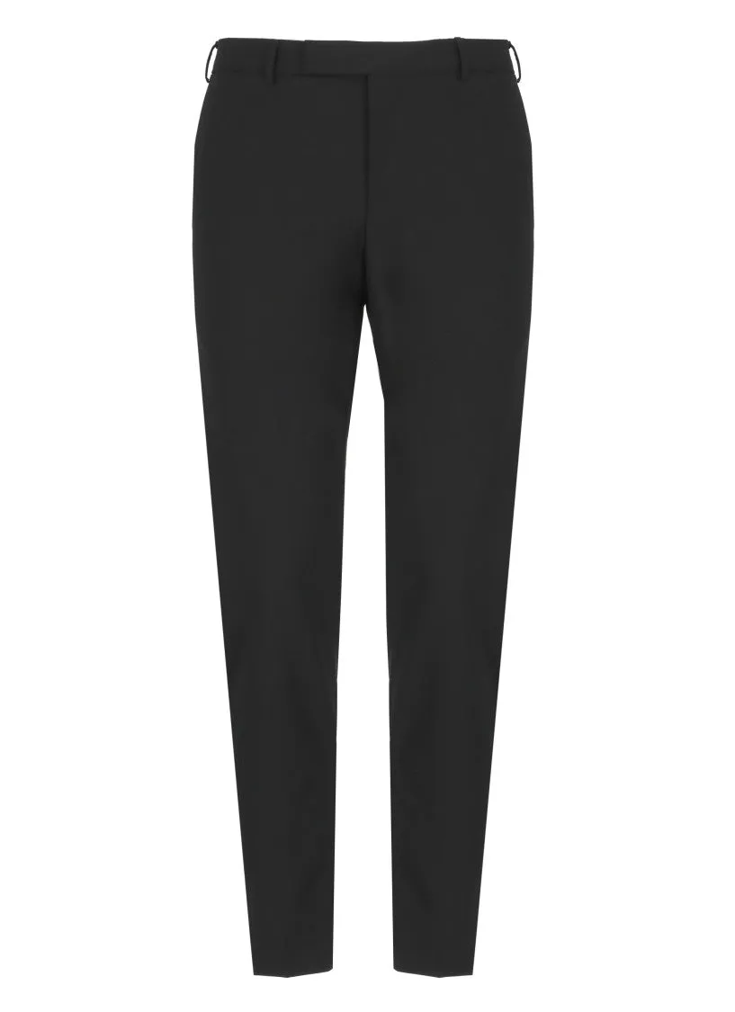Black Virgin Wool Trousers