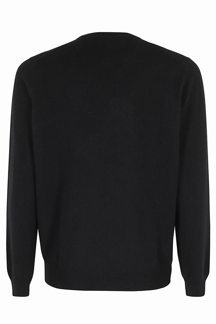 Black Cashmere Crew Neck Sweater