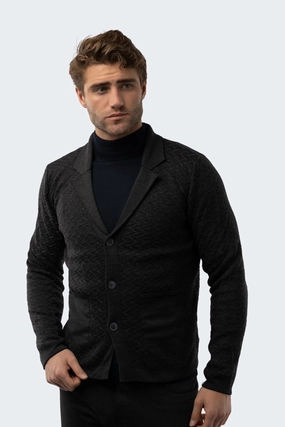 Black Knit Cardigan chunky knit discount