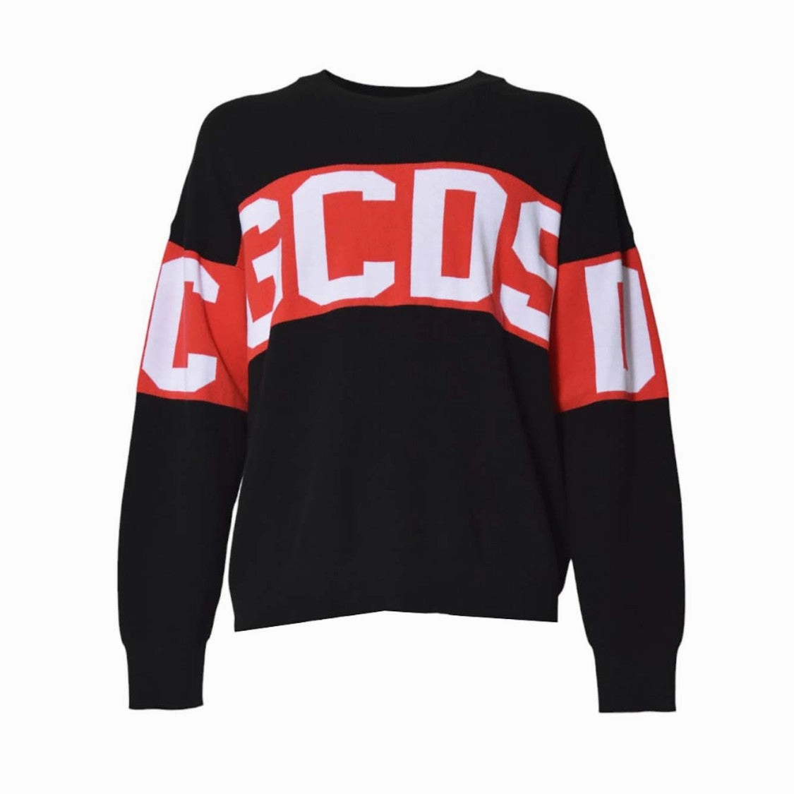 Black Wool Crew Neck Pullover designer sweaters outlet