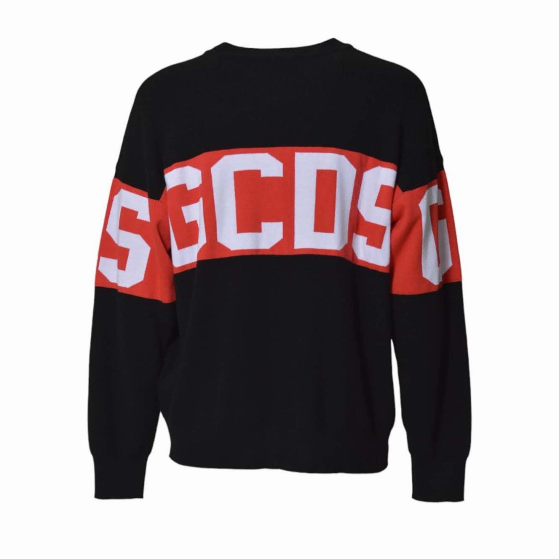 Black Wool Crew Neck Pullover