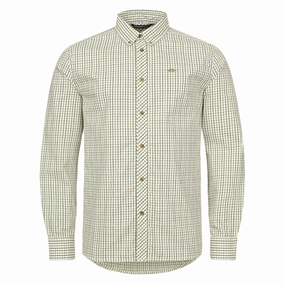 Blaser Tristan L/S Check Shirt Olive / Beige mens tank tops best deals