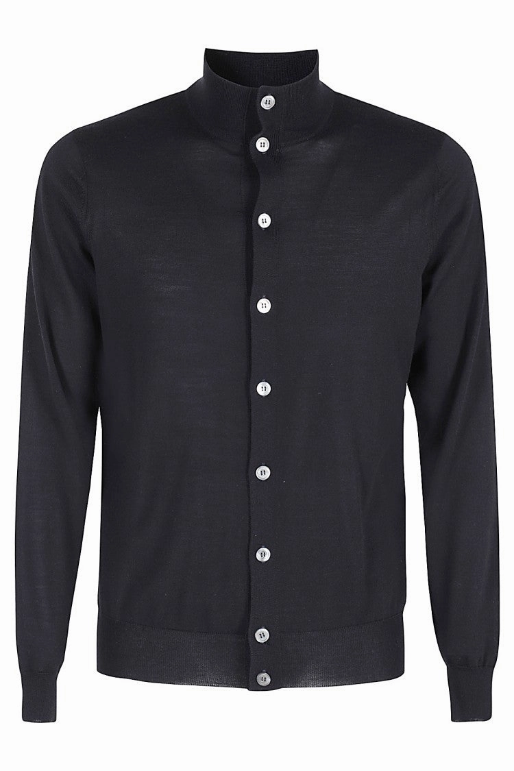 Blouson With High Collar And Button-Down Front