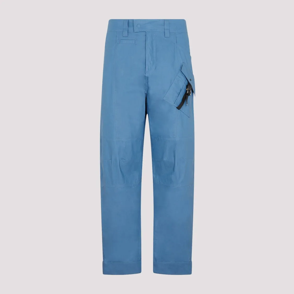 Blue Cotton Cargo Pants