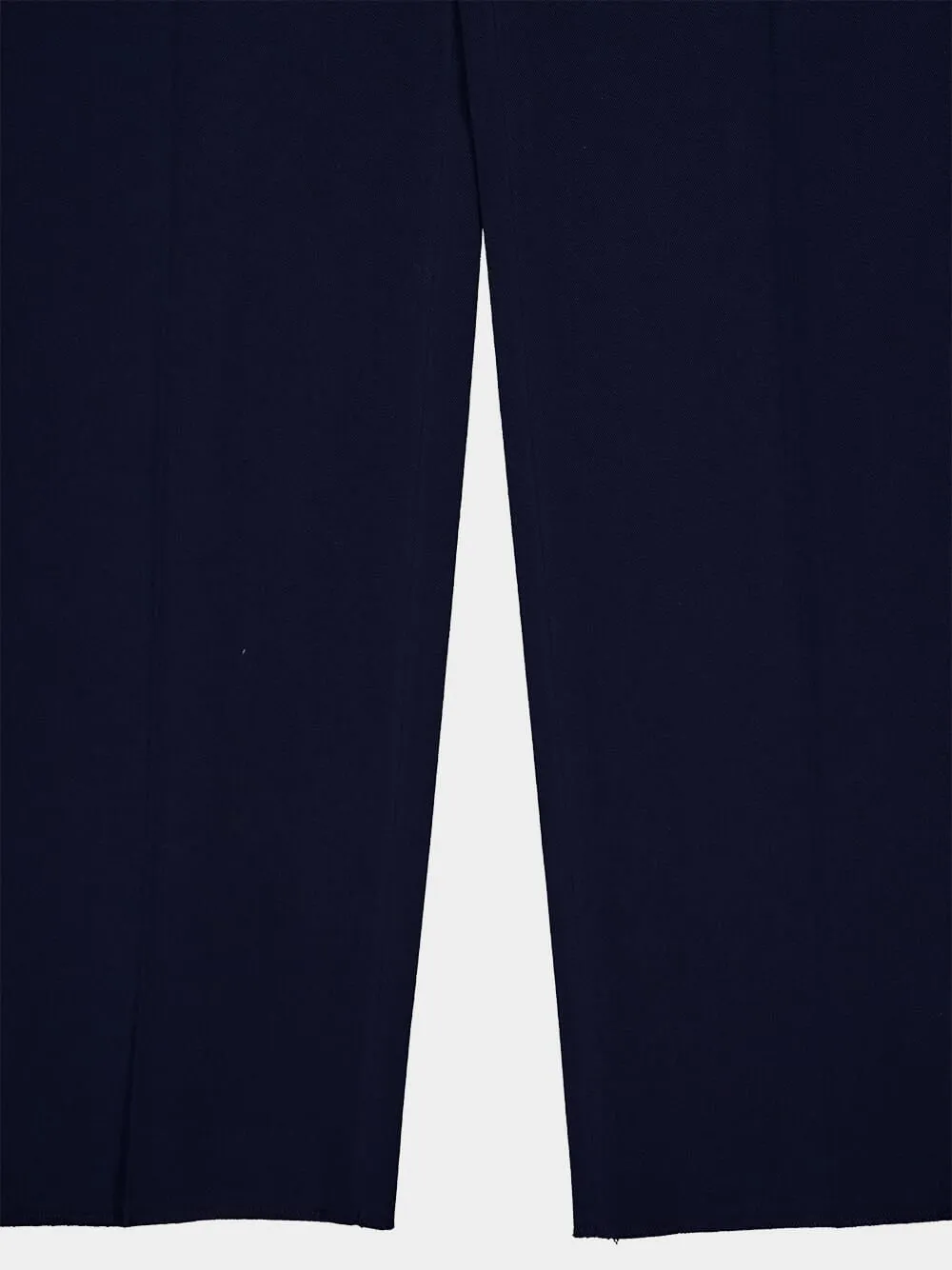 Blue Cotton Gabardine Pant with Web