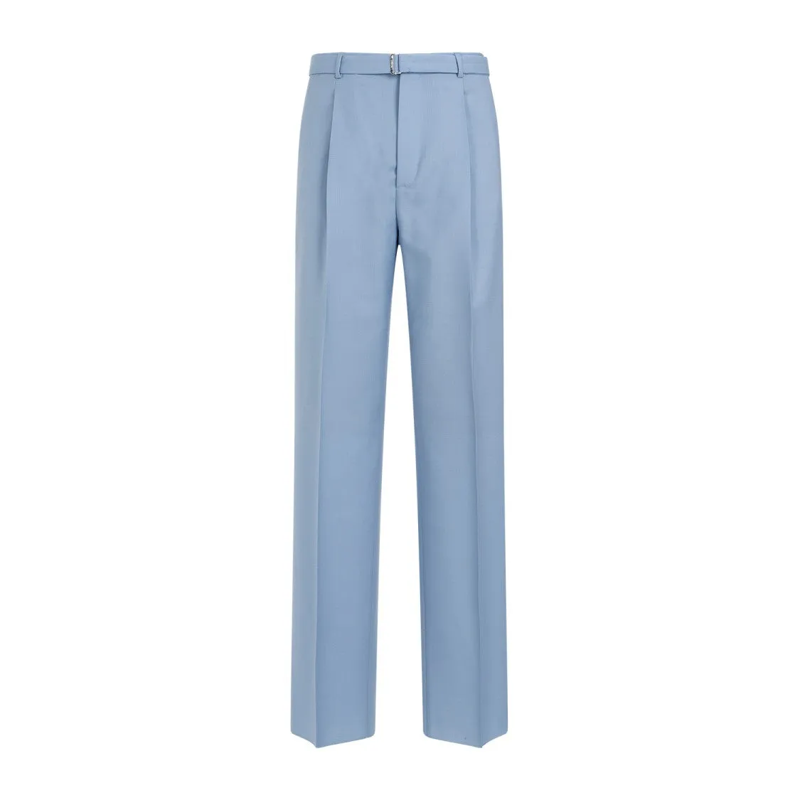 Blue Fog Virgin Wool Leg Trousers