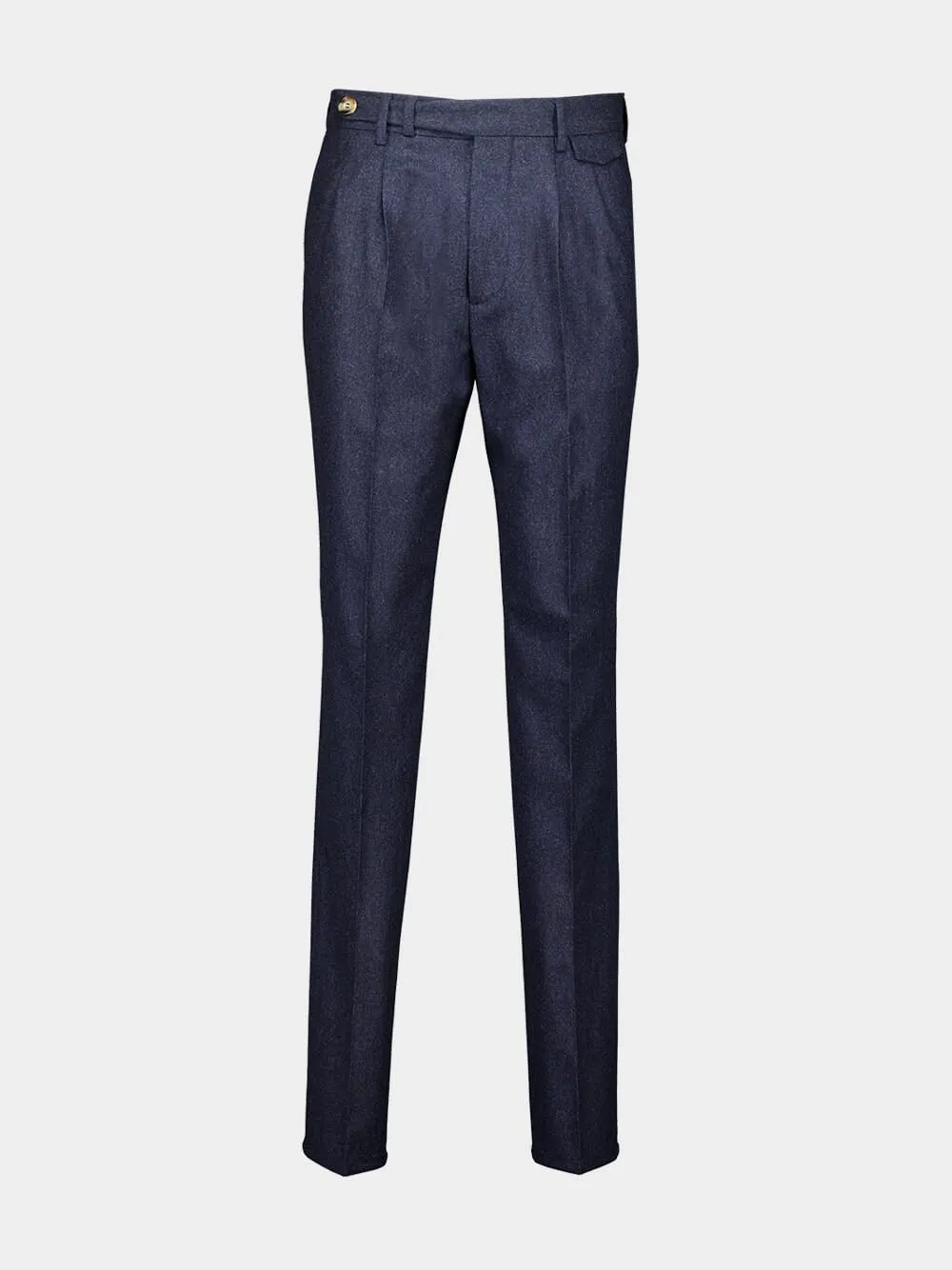 Blue Virgin Wool Flannel Trousers Bottoms Mens - cheap mens shorts online