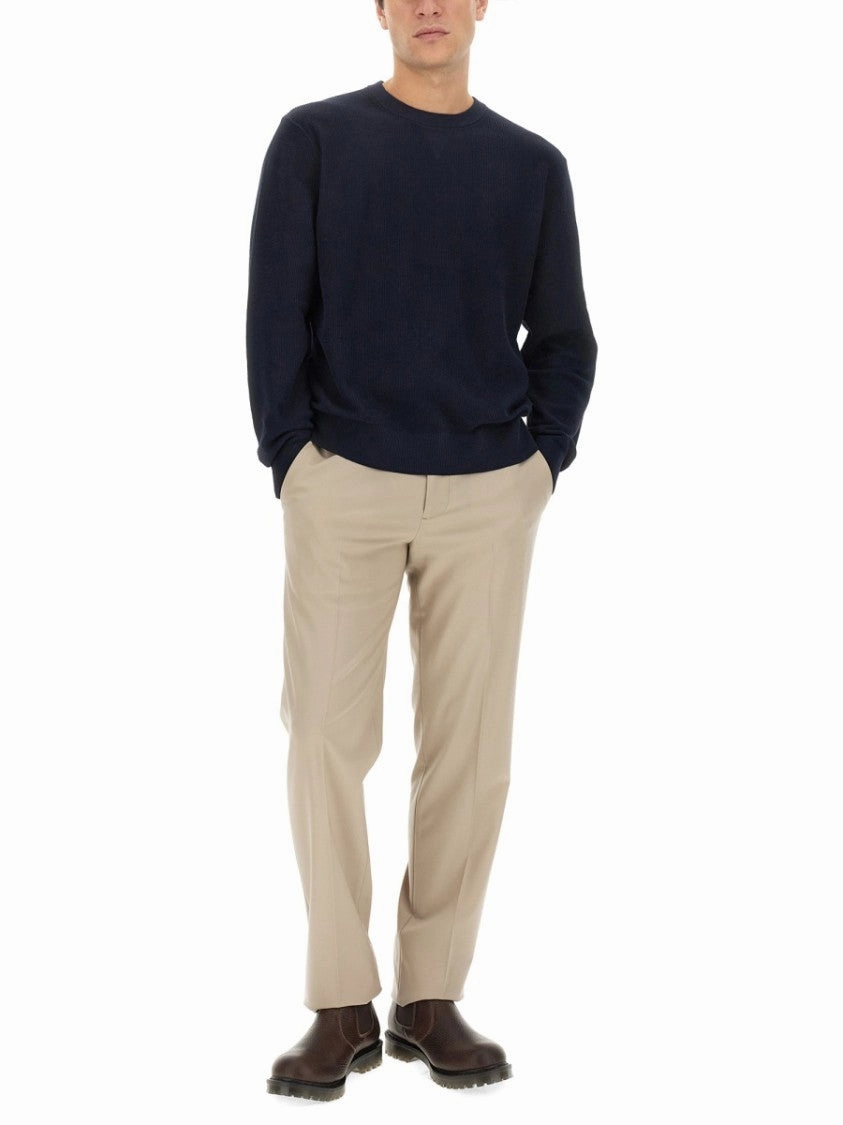 Blue Cotton Jersey Sweater
