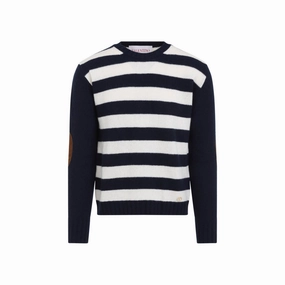 Blue Wool And Cashmere Pullover designer sweaters outlet
