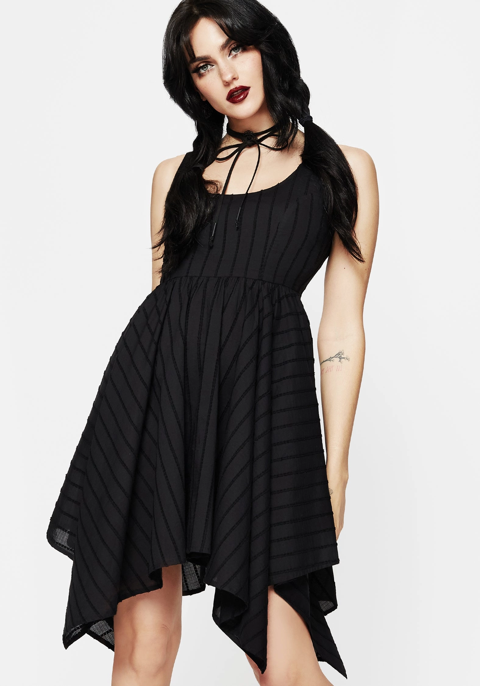 Blythe Handkerchief Hem Mini Dress Dresses Womens - summer dresses discount