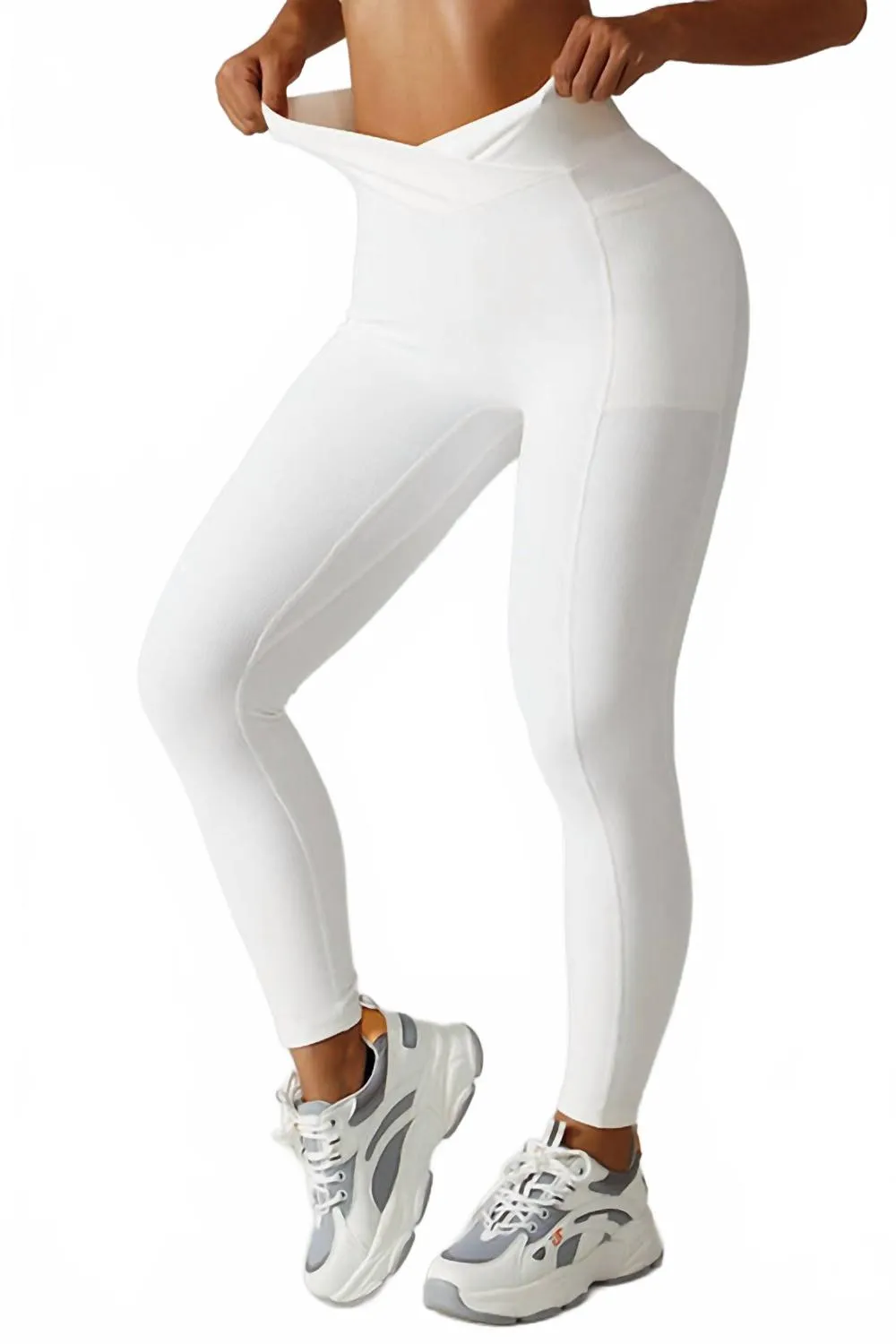 Body Pocket Leggings In White