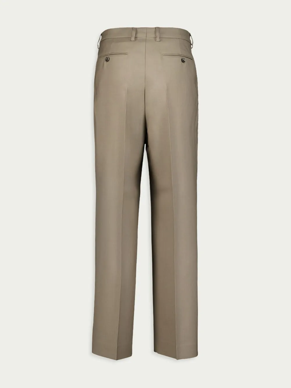 Box-Pleat Wool Tailored Trousers