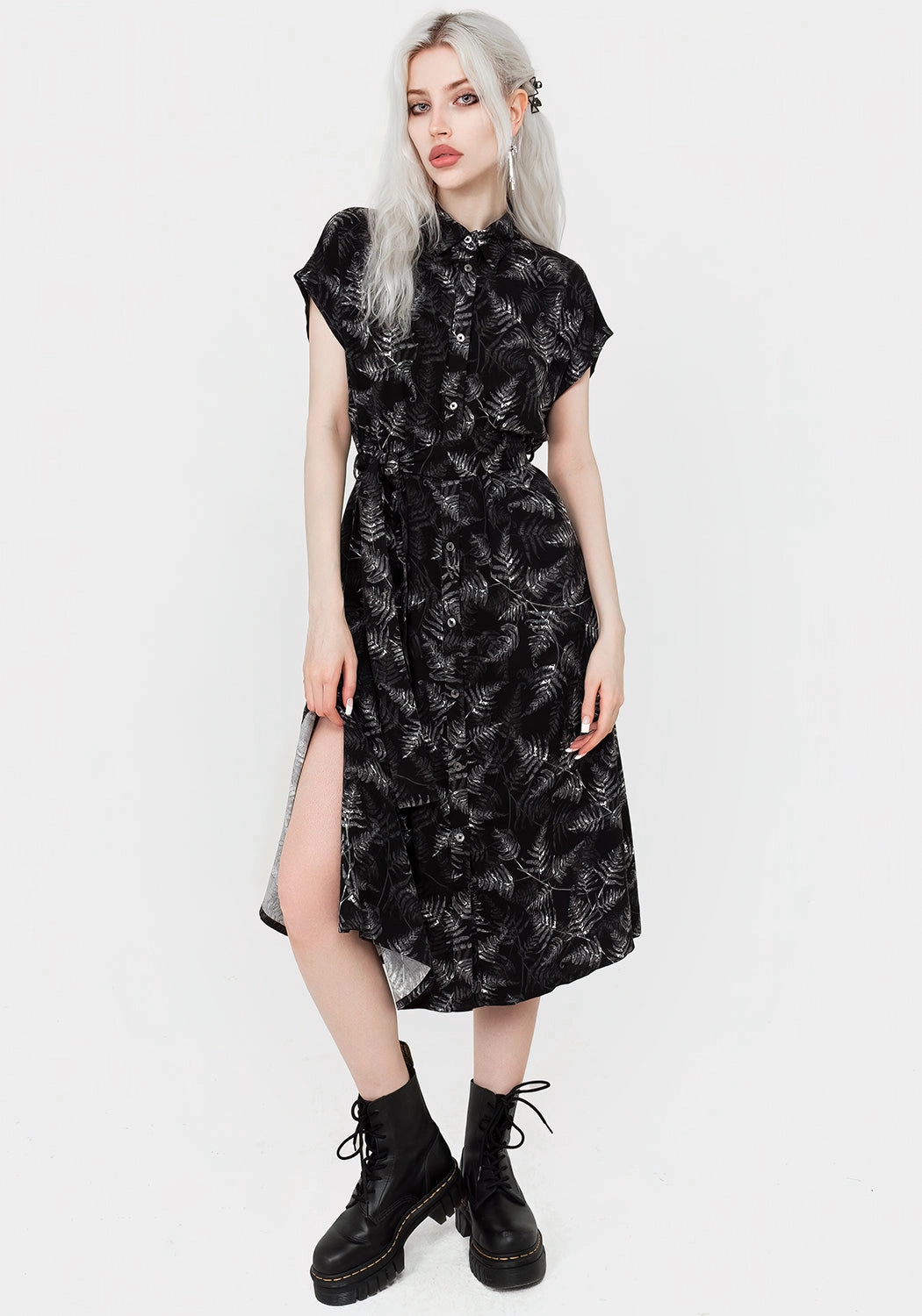 Bracken Tie Waist Midi Shirt Dress Dresses Womens - beach dresses cheap
