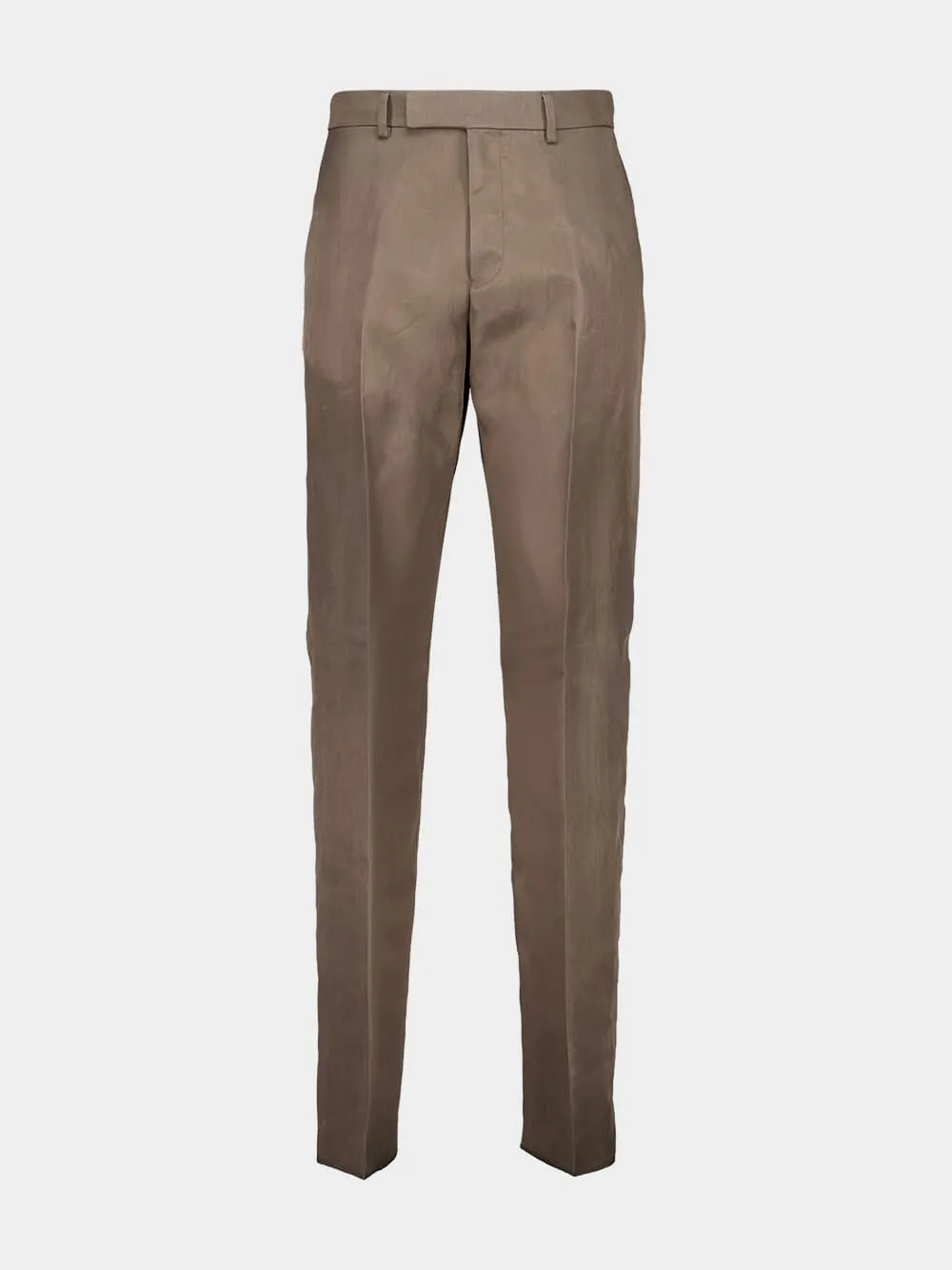 Brown Straight-Fit Pleated Trousers Bottoms Mens - cheap mens shorts online