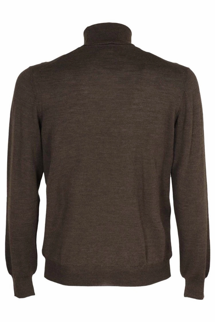 Brown Wool-Silk Sweater