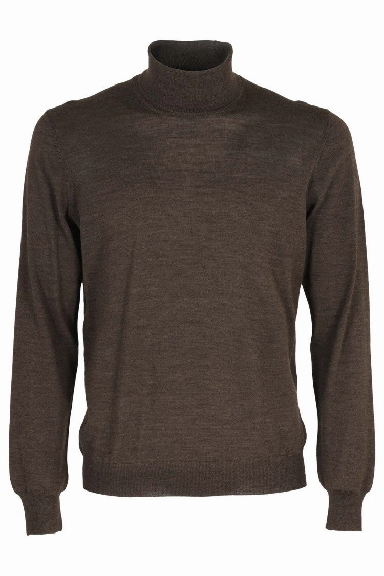 Brown Wool-Silk Sweater designer sweaters outlet