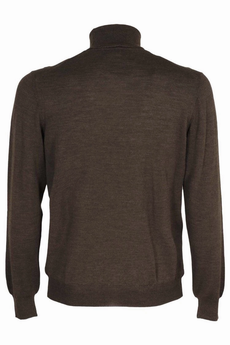 Brown Wool-Silk Sweater