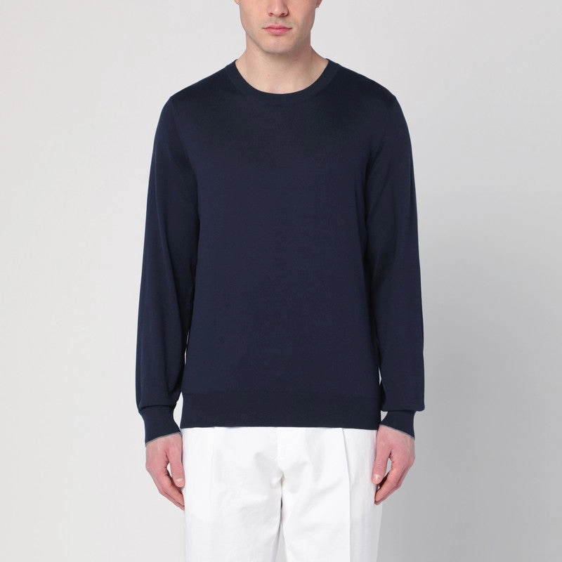 Brunello Cucinelli Men's blue Cotton Sweater cashmere sweaters sale