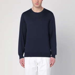 Brunello Cucinelli Men's blue Cotton Sweater cashmere sweaters sale