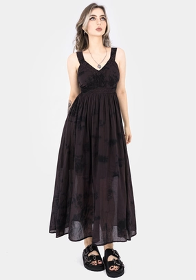 Burnout Tie Die Cotton Midaxi Dress Dresses Womens - summer dresses discount