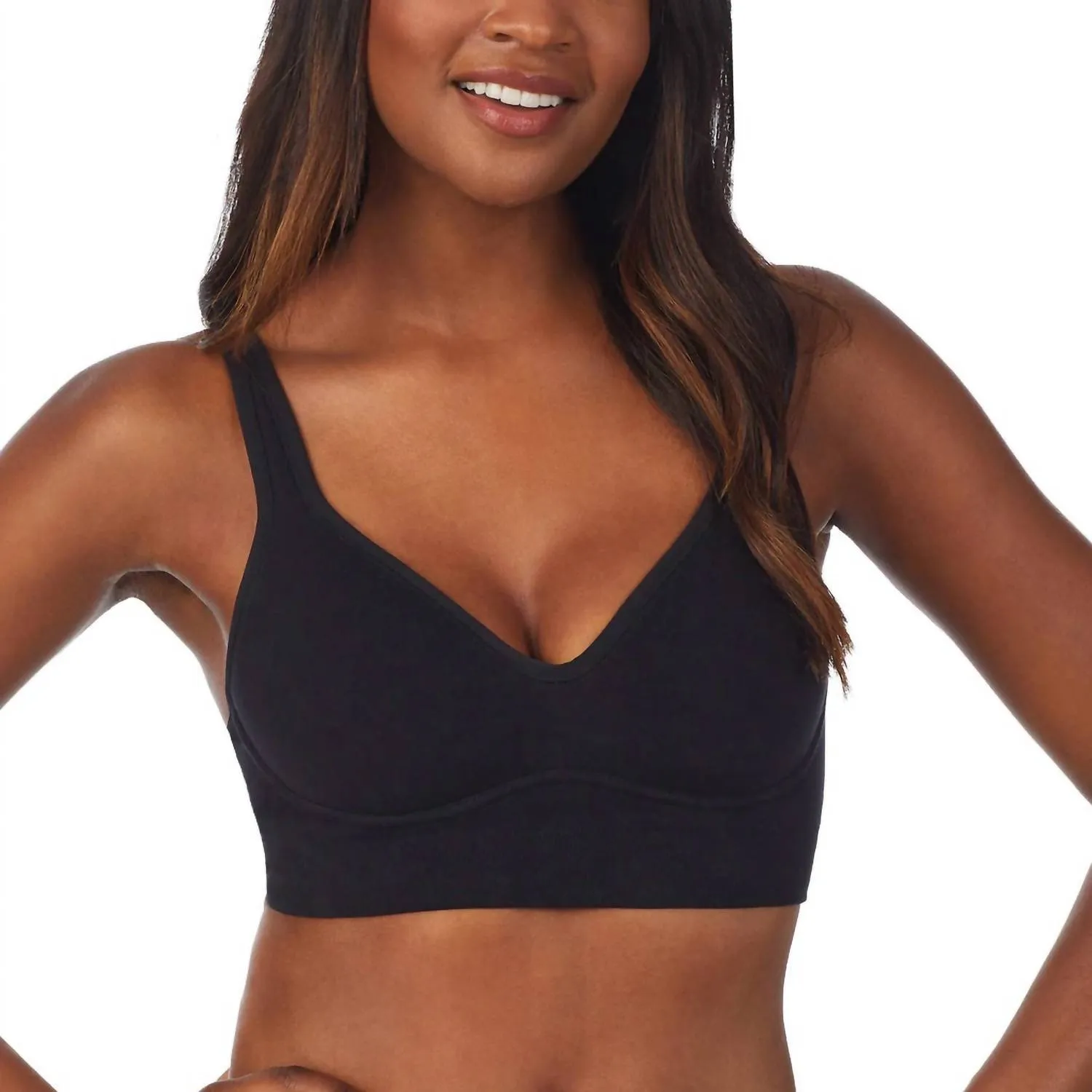 Cabana Cotton Seamless Built Up Wirefree Bra In Black Activewear Womens - sports bras best price