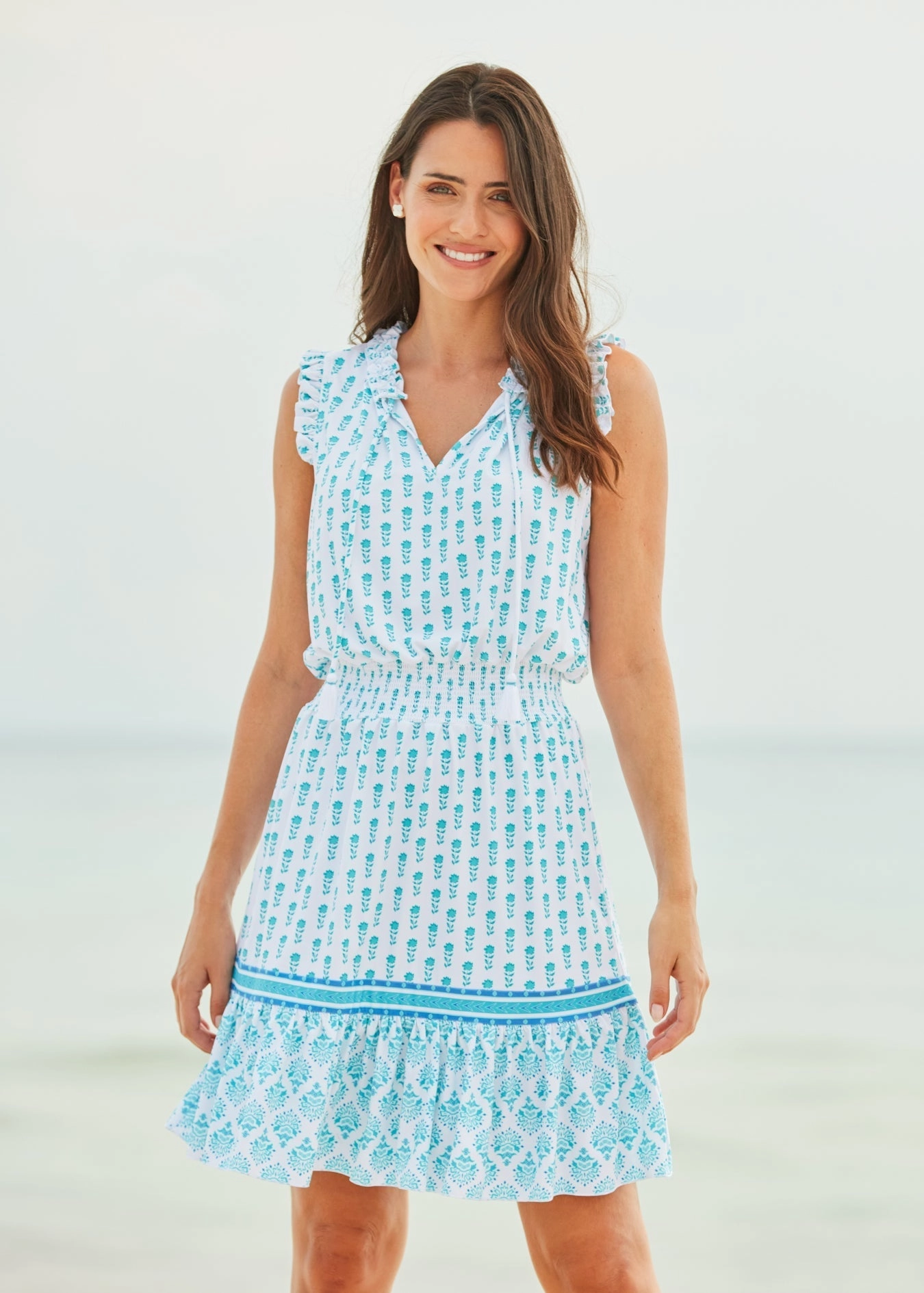 Cabana Life Amalfi Smocked Waist Dress maxi dresses clearance