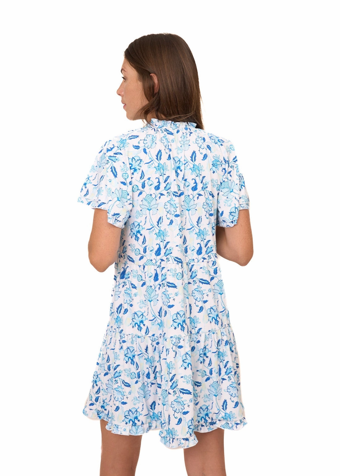 Cabana Life Bubbly Short Sleeve Tiered Ruffle Dress