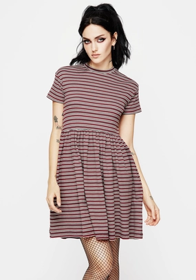 Calliophis Striped Mini Smock Dress Dresses Womens - wedding guest outfits
