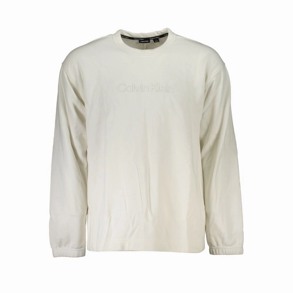 Calvin Klein Elegant Crew Neck Sweater with Brushed Men's Logo winter sweaters outlet